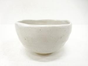 作家物　灰釉　茶碗(無地箱付)